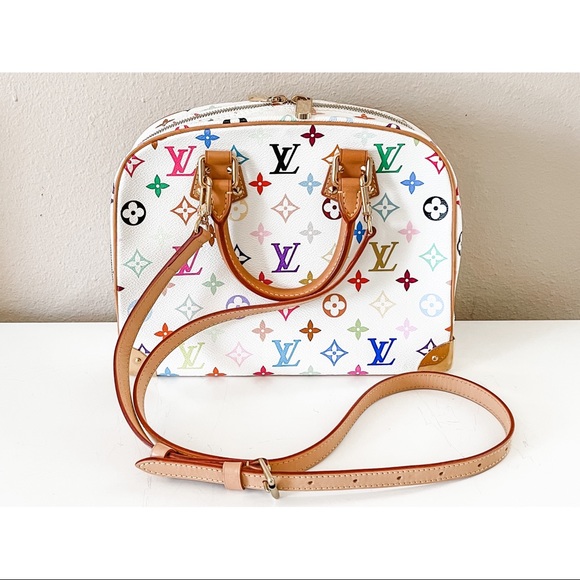 💰SOLD💰 AUTHENTIC Louis Vuitton White Monogram Multicolor Trouville - Picture 10 of 16